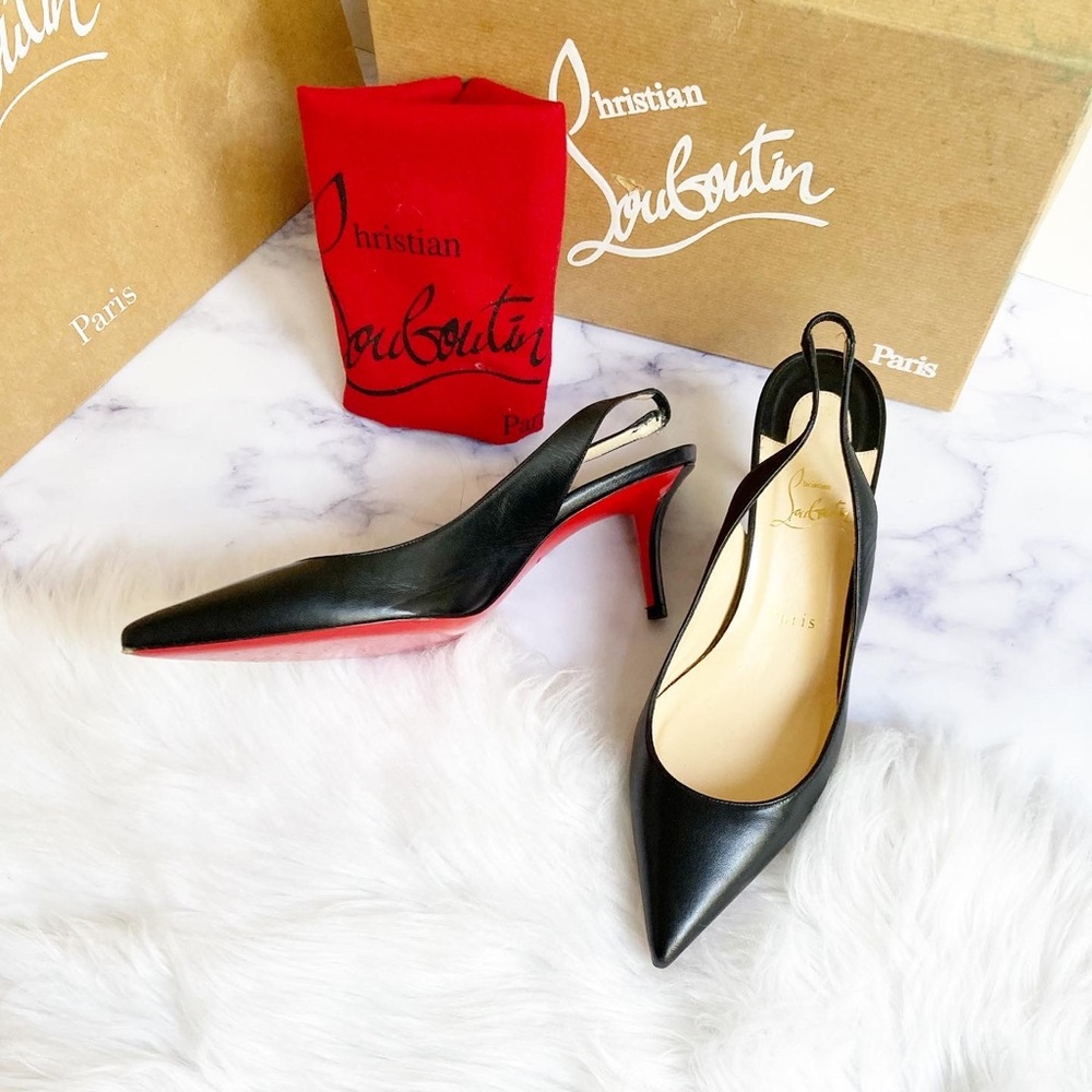 Christian Louboutin Apostrophy Sling Back Heels